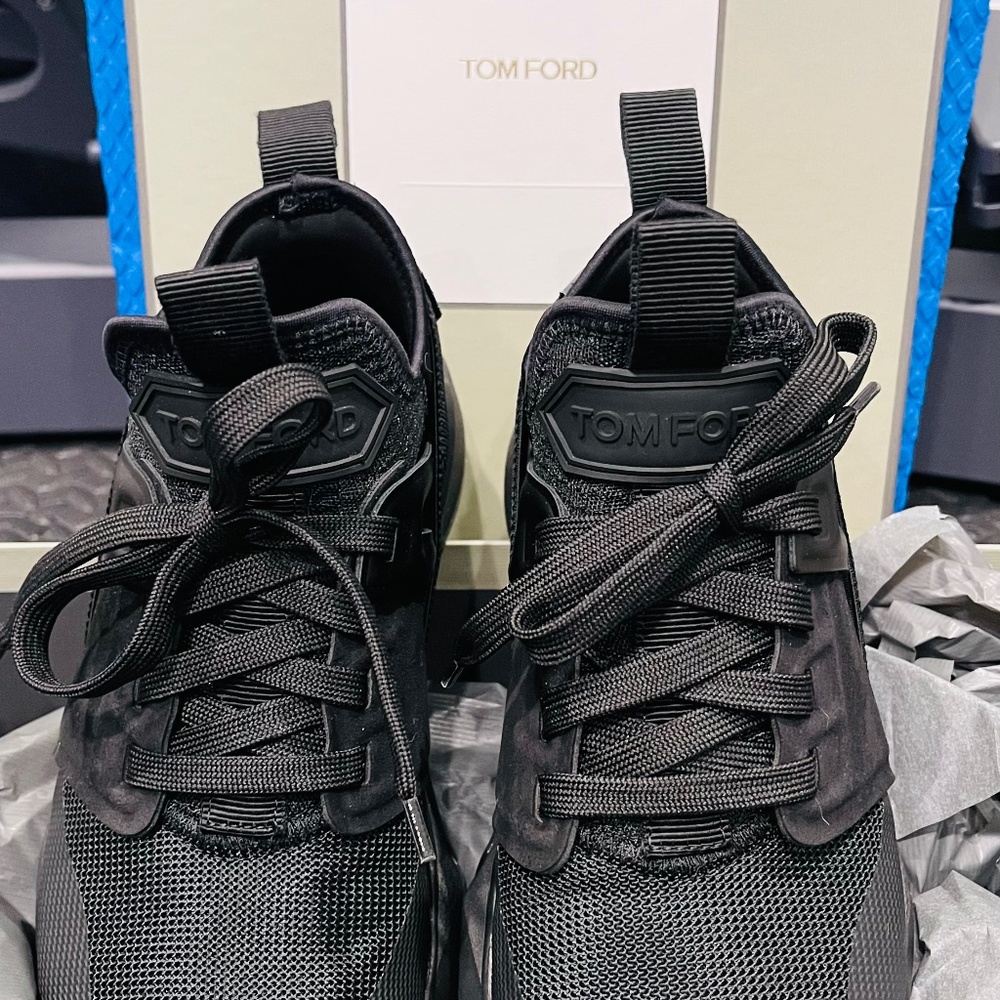 $990 Tom Ford like NEW size 7 NEOPRENE SUEDE JAGO SNEAKER